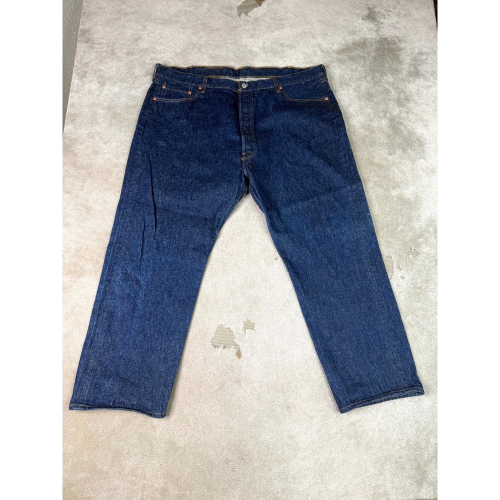 Levi's 501 XX Straight Leg Jeans Mens 46x30 Blue Denim Cotton Dark Wash Relaxed